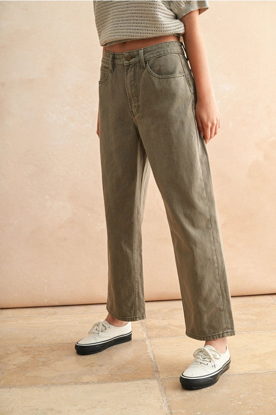 Macy Washed Denim Pants
