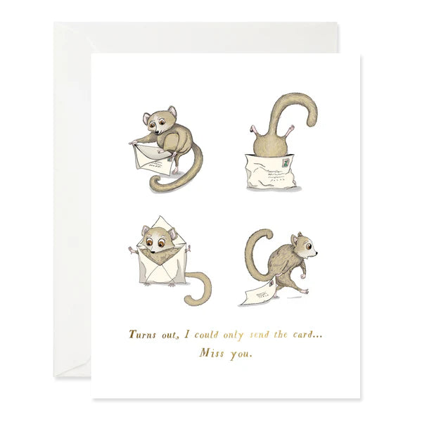Lemur Miss you Card
