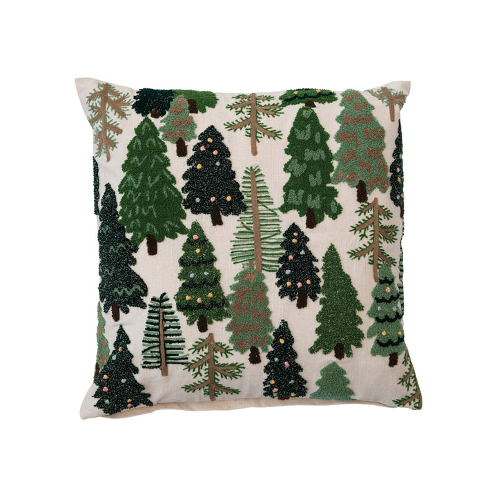 Embroidered Tree Pillow