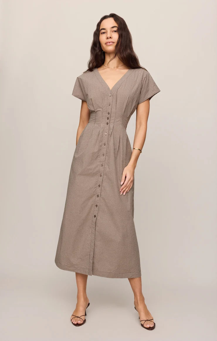 Sanna Gingham Midi Dress
