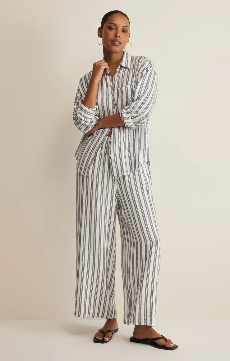 The Perfect Stripped Linen Pants