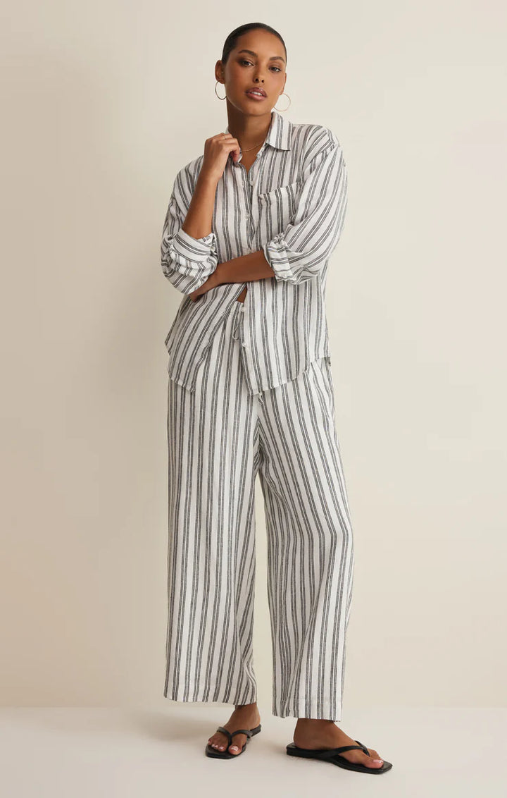 The Perfect Stripped Linen Pants
