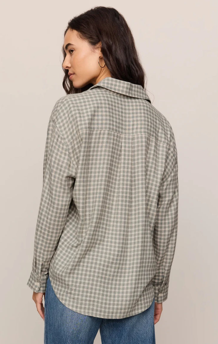 River Plaid Button Up Emerald Cove