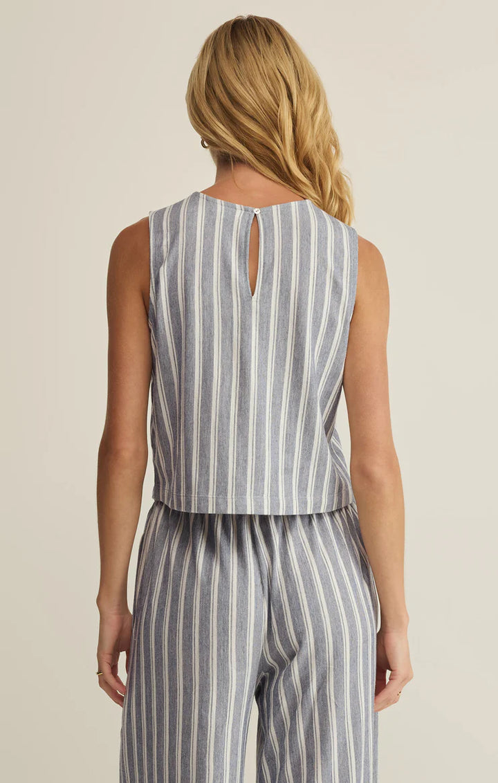Sloane Knit Stripped Tank in Summer Stone
