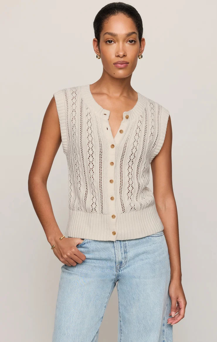 Cabot Sweater Vest Sandstone