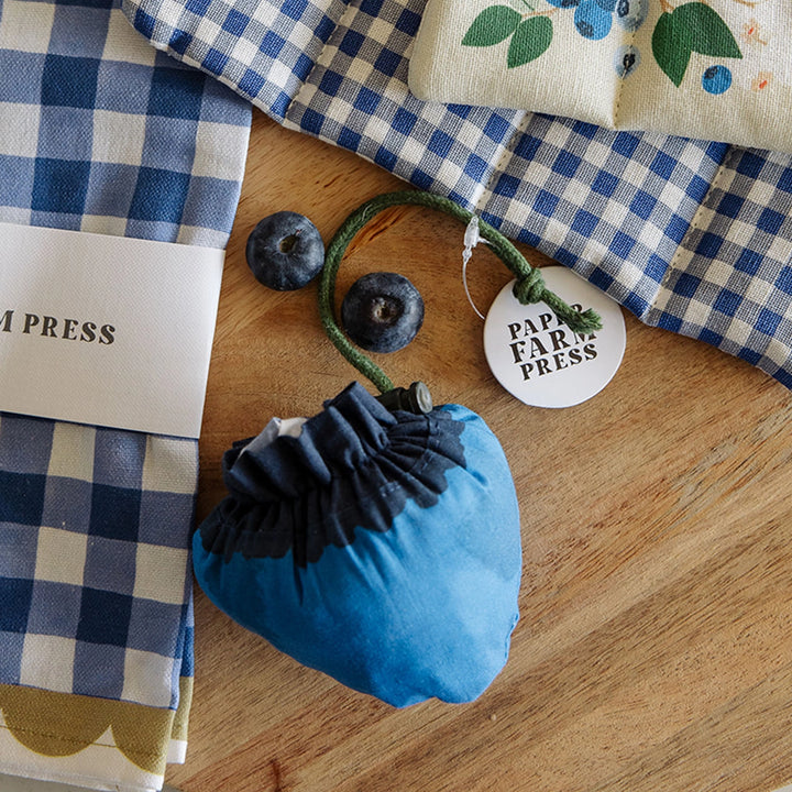 Blueberry Foldable Market Tote Bag