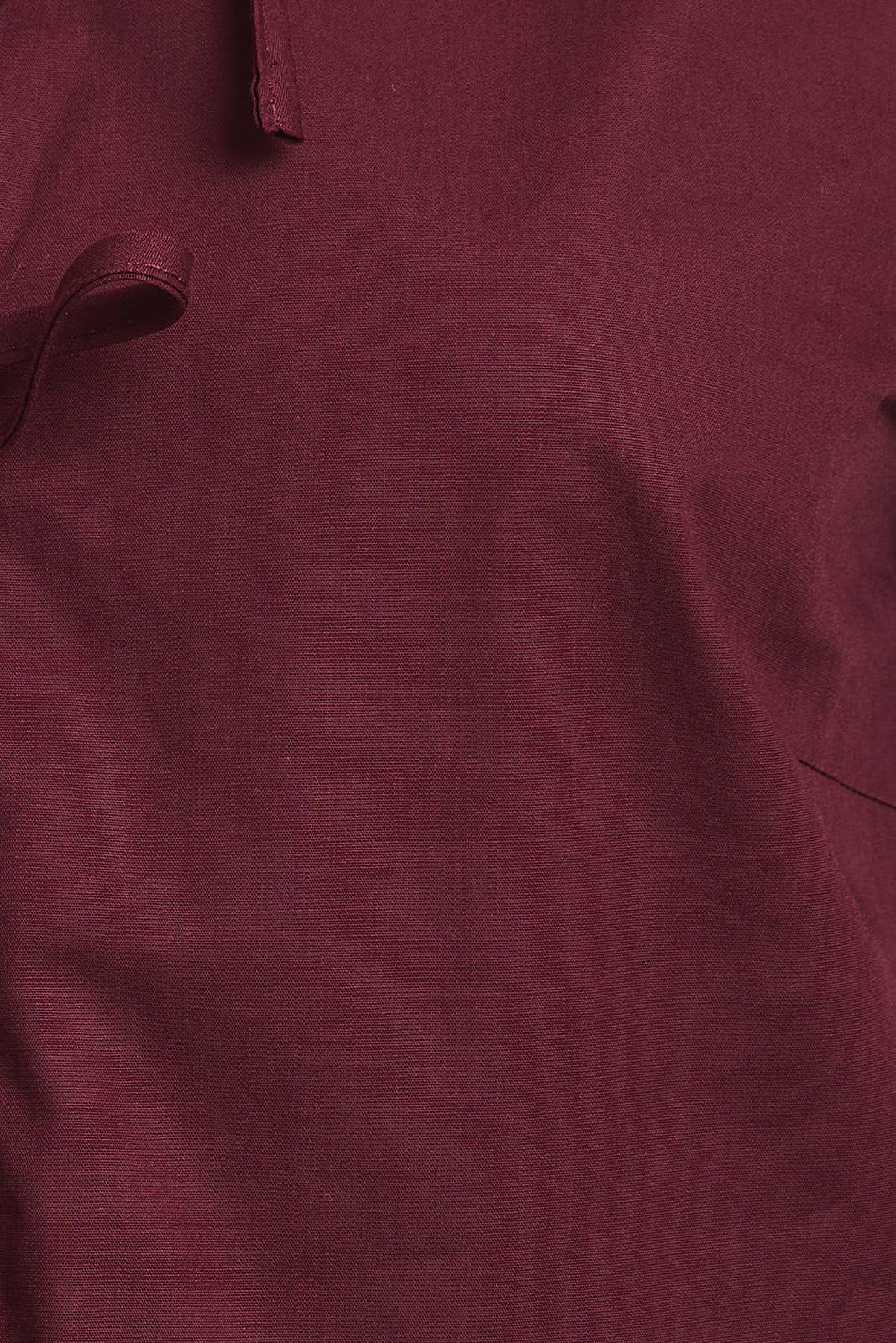 Front Ties Puff Half Sleeve Blouse - Wine