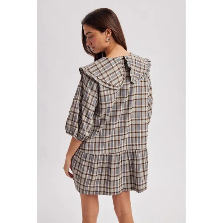 Ivy Plaid Peter Pan Mini Dress