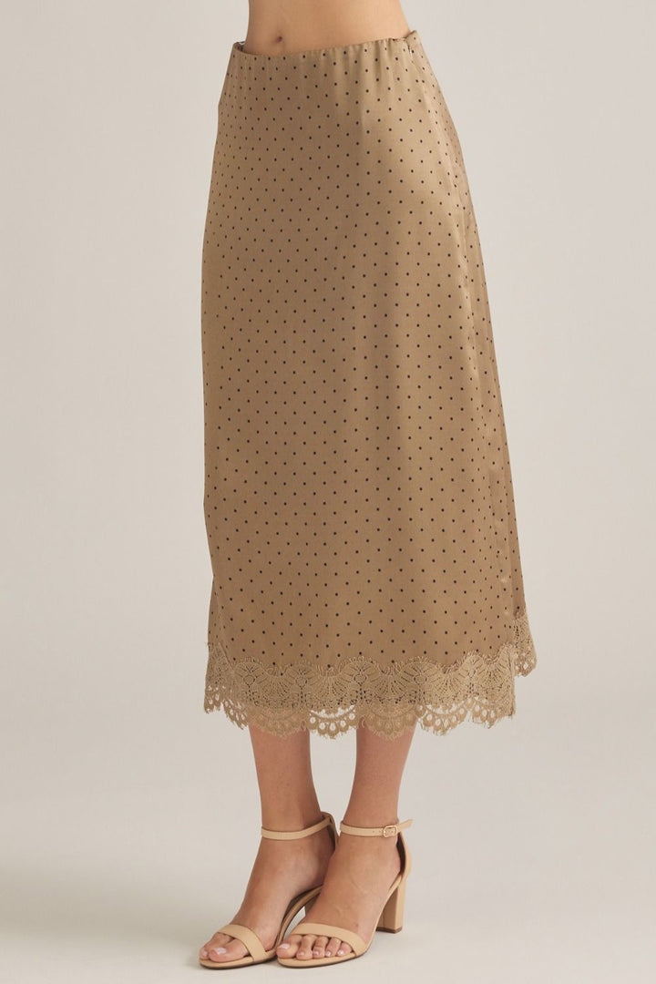 Lola Polka Dot Silk Skirt