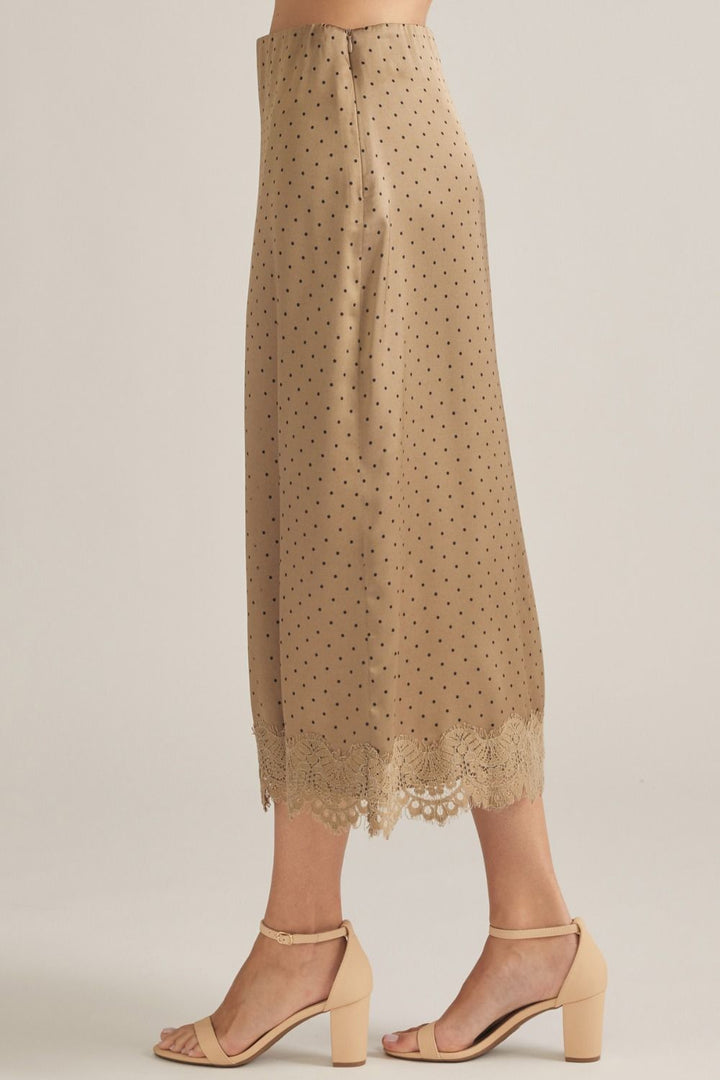 Lola Polka Dot Silk Skirt