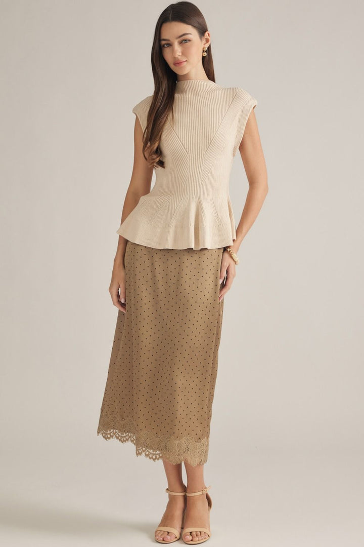 Lola Polka Dot Silk Skirt