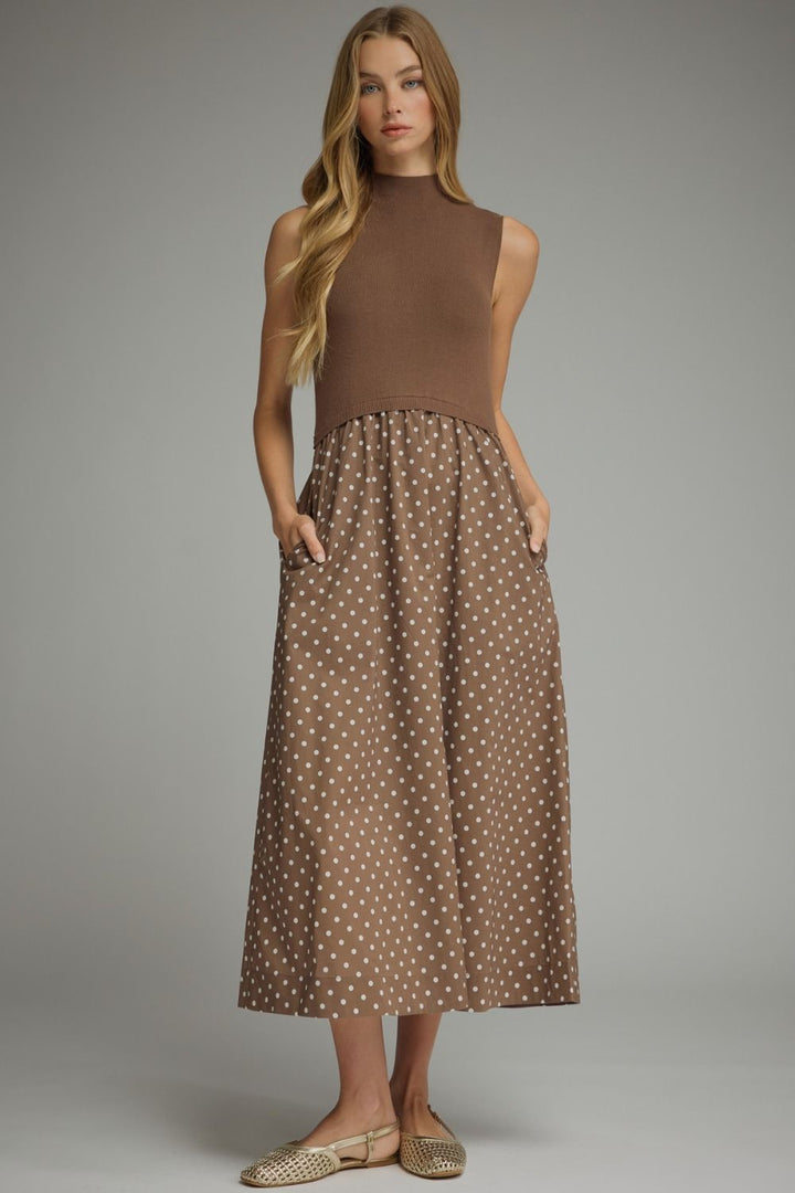 Evie Polka Dot Midi Dress