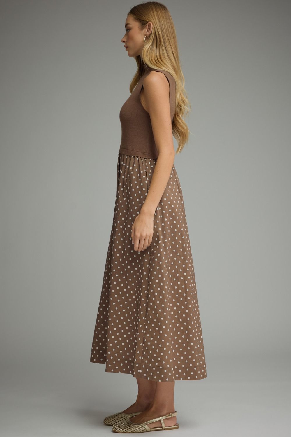 Evie Polka Dot Midi Dress