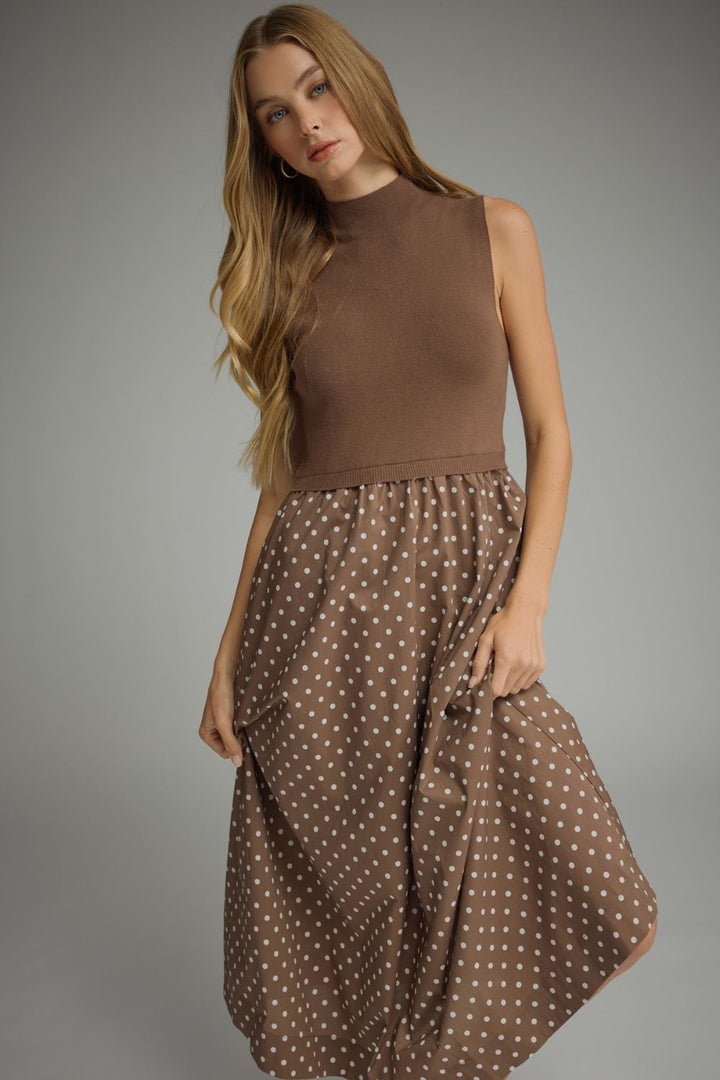 Evie Polka Dot Midi Dress
