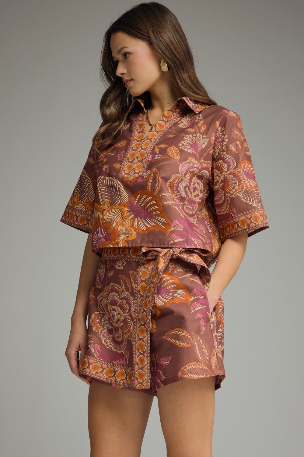 Becca Floral V-Neck Blouse