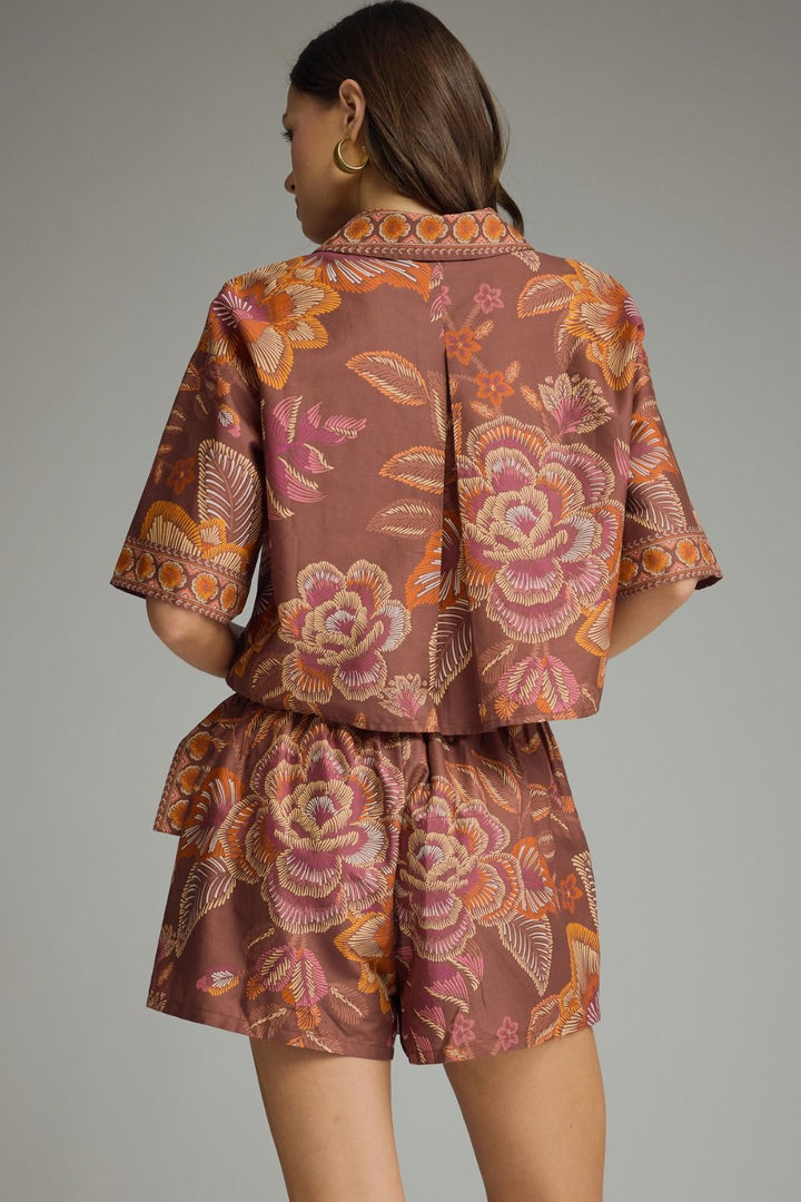 Becca Floral V-Neck Blouse