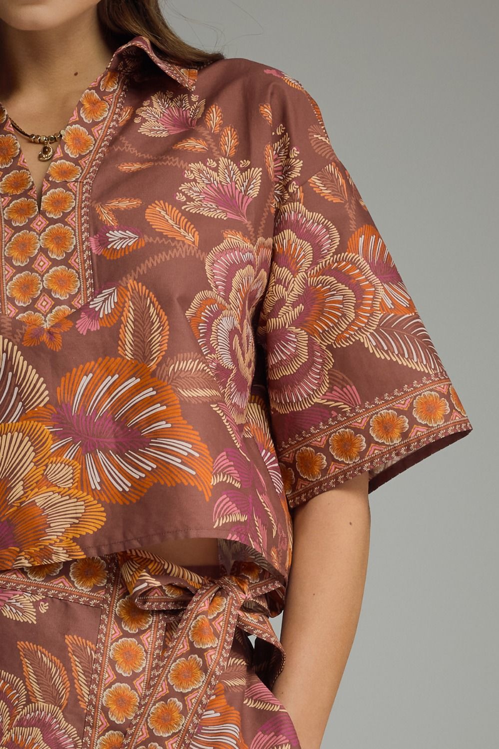 Becca Floral V-Neck Blouse