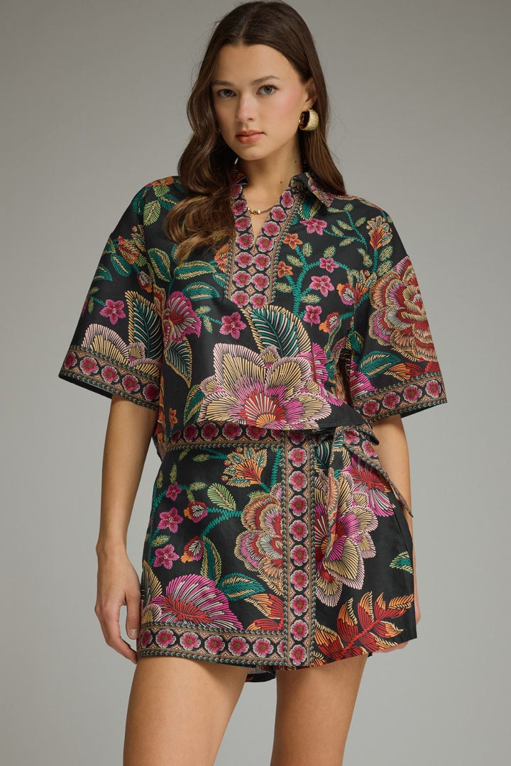 Jess Floral V-Neck Blouse