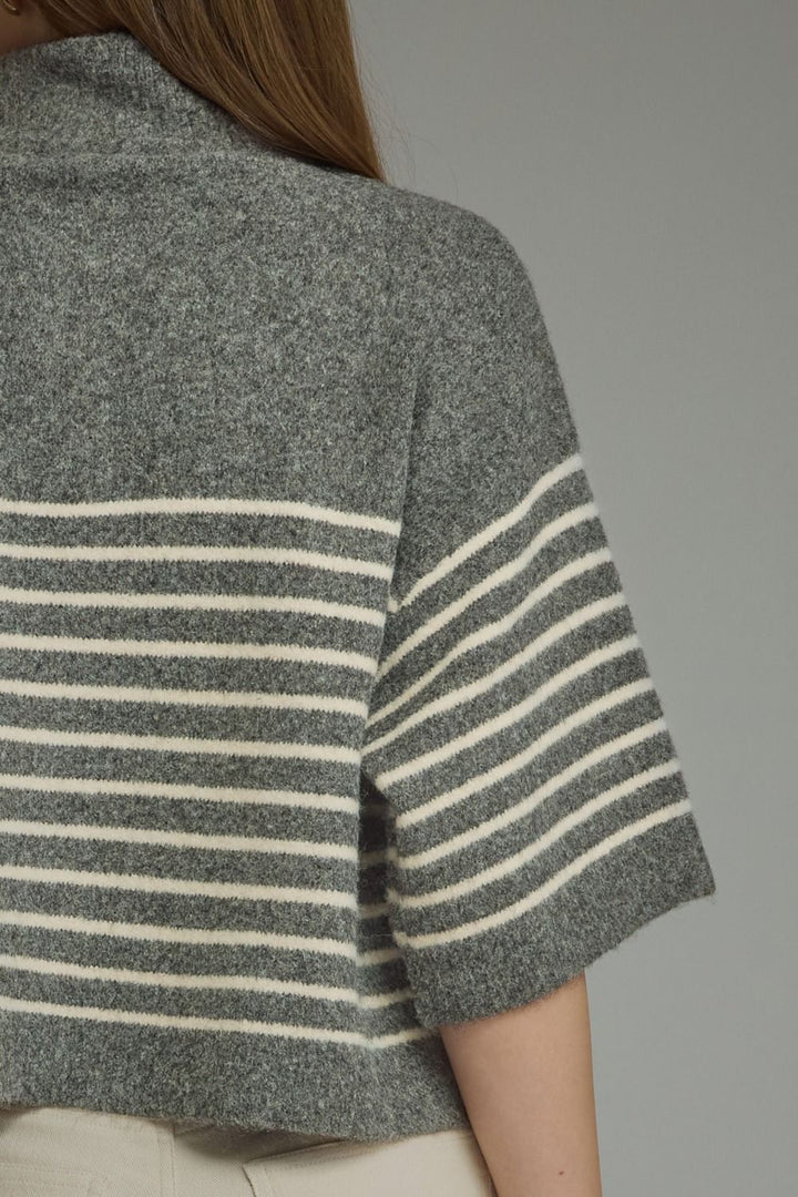 Sara Grey Stripped Sweater