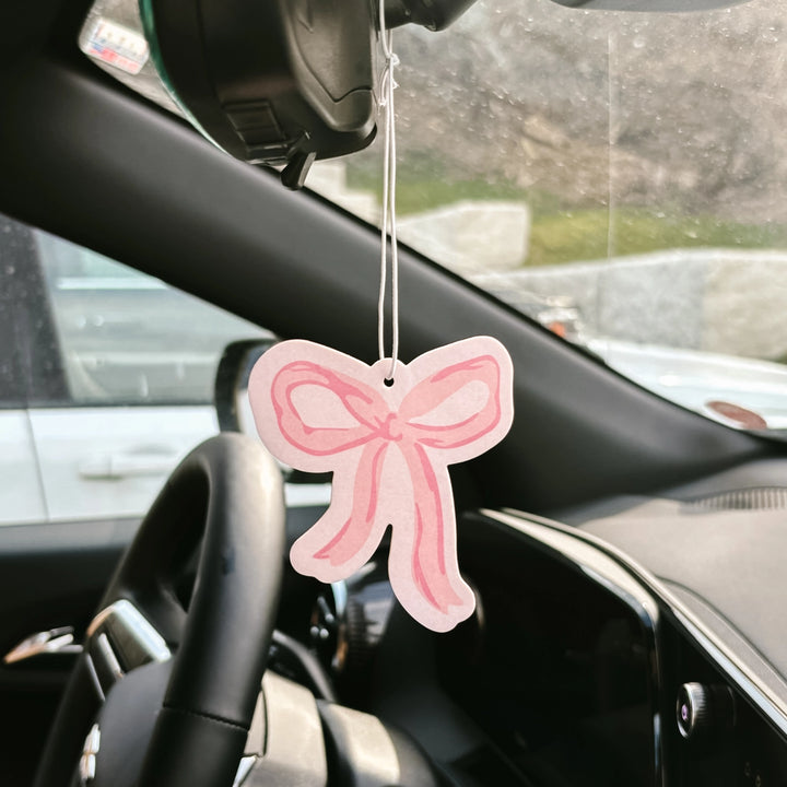 Pink Bow Car Air Freshener