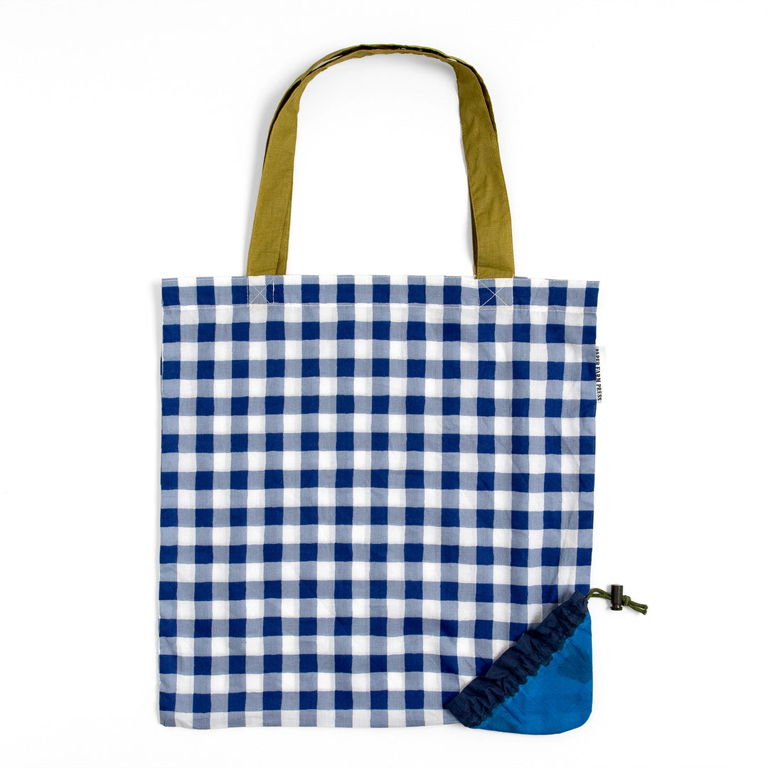 Blueberry Foldable Market Tote Bag