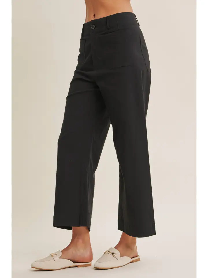 Chloe Cotton Linen Straight Leg