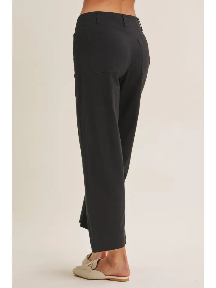 Chloe Cotton Linen Straight Leg