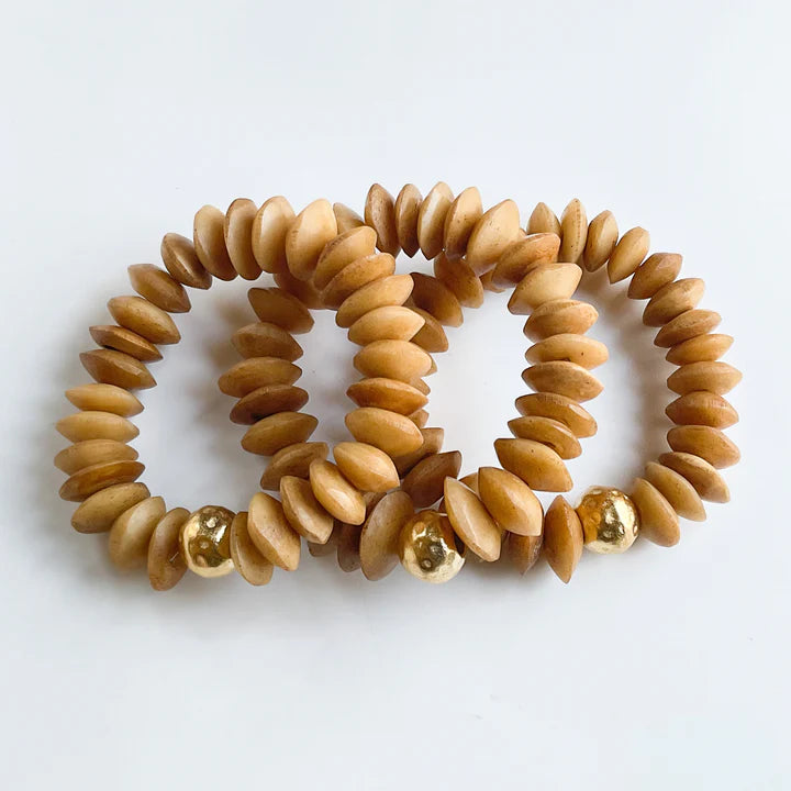 Heishe Bone Bracelet