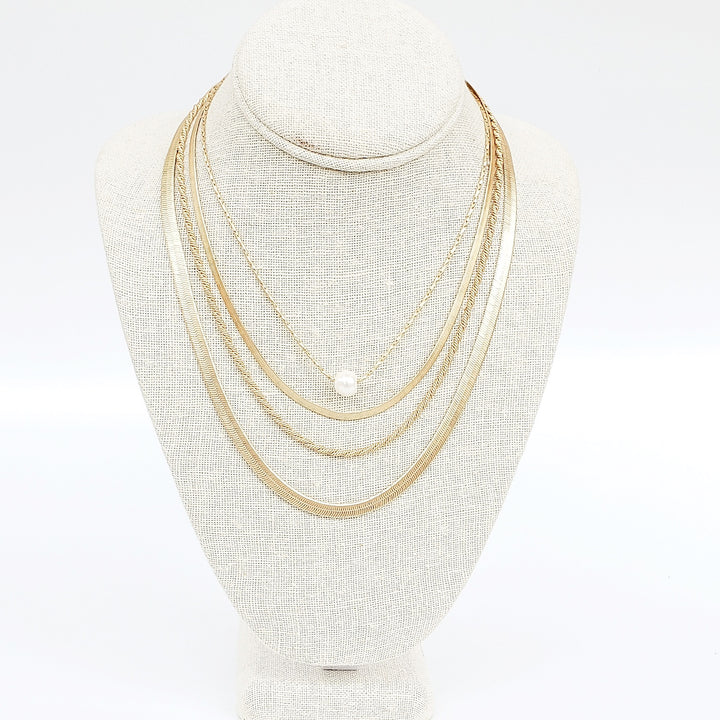 Petite Rope Chain 16” w/ Mini Pearl