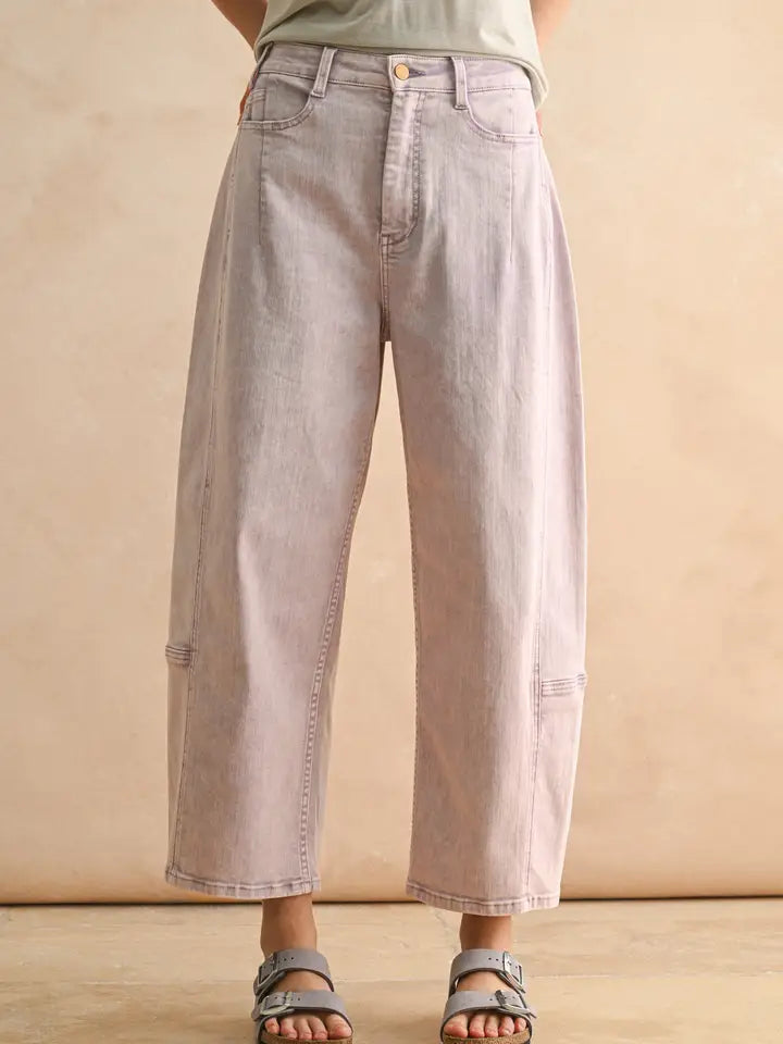 Luarel Lilac Barrel Jeans
