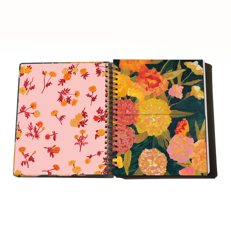 Marigolds Hard Cover Notebook