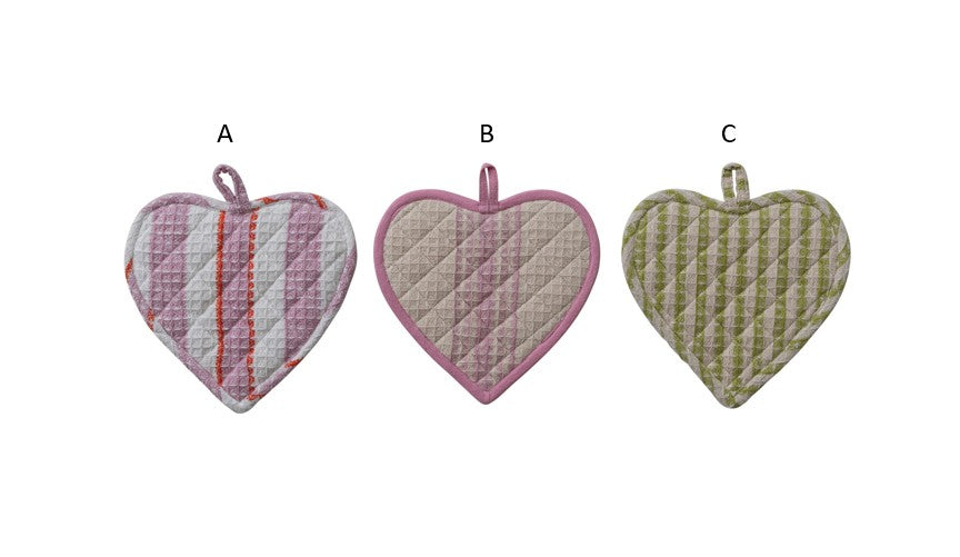 Quilted Heart Pot Holder