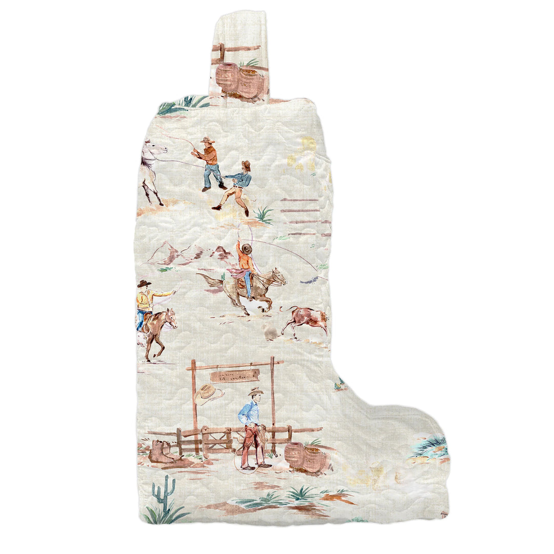 Retro Cowboy Quilted Boot Bag