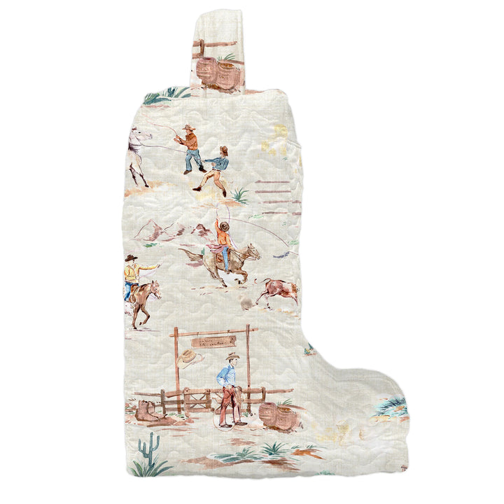 Retro Cowboy Quilted Boot Bag