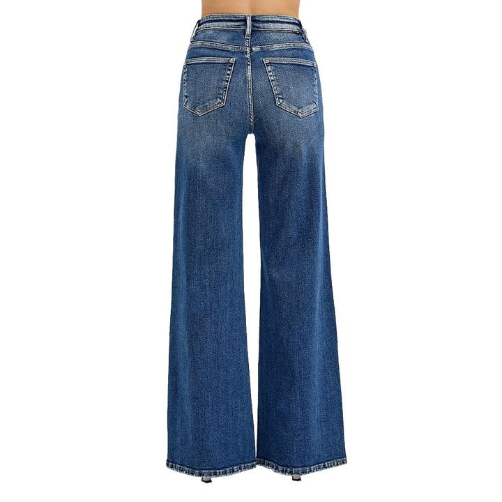 Yoke Detail Dark Wash Jeans