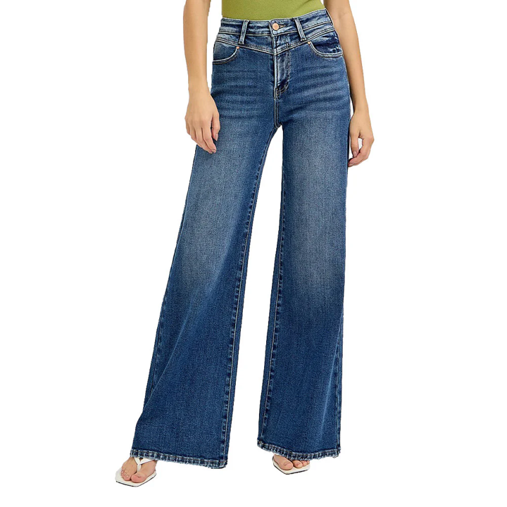 Yoke Detail Dark Wash Jeans