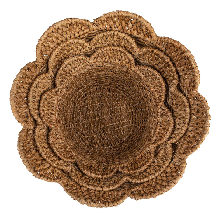 Scalloped Rattan Baskets