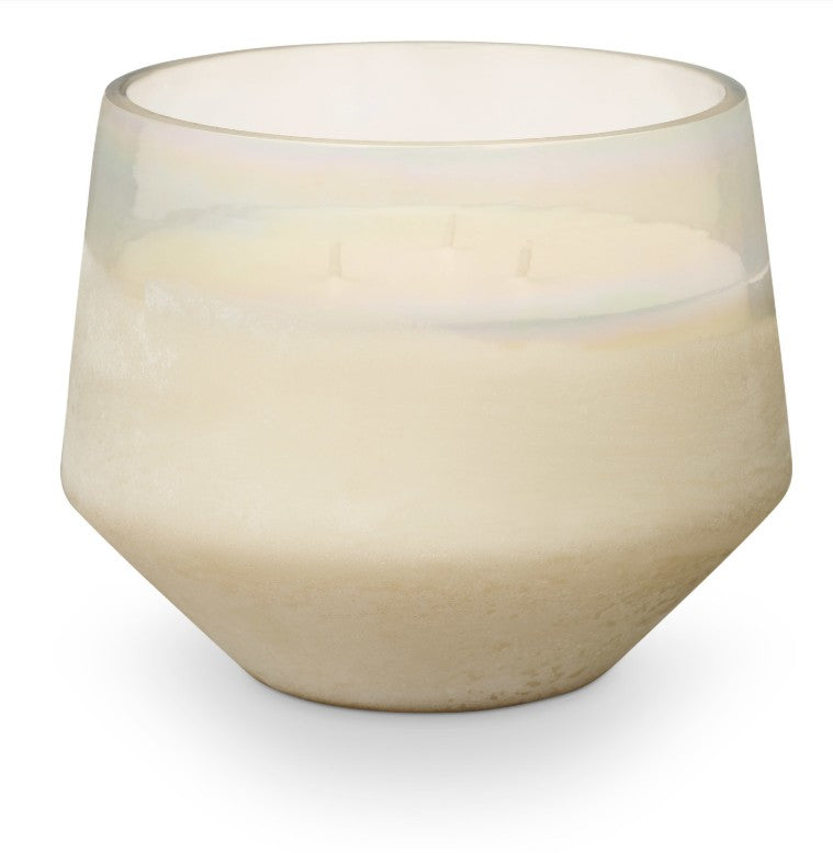 Winter White Baltic Glass Candle