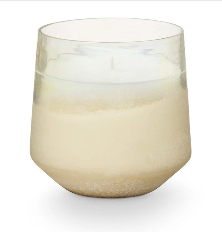 Winter White Baltic Glass Candle