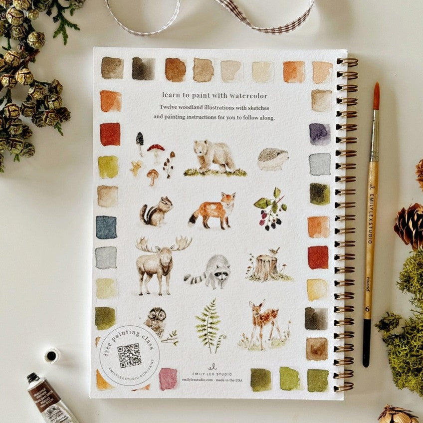 Woodland Watercolor Workbook